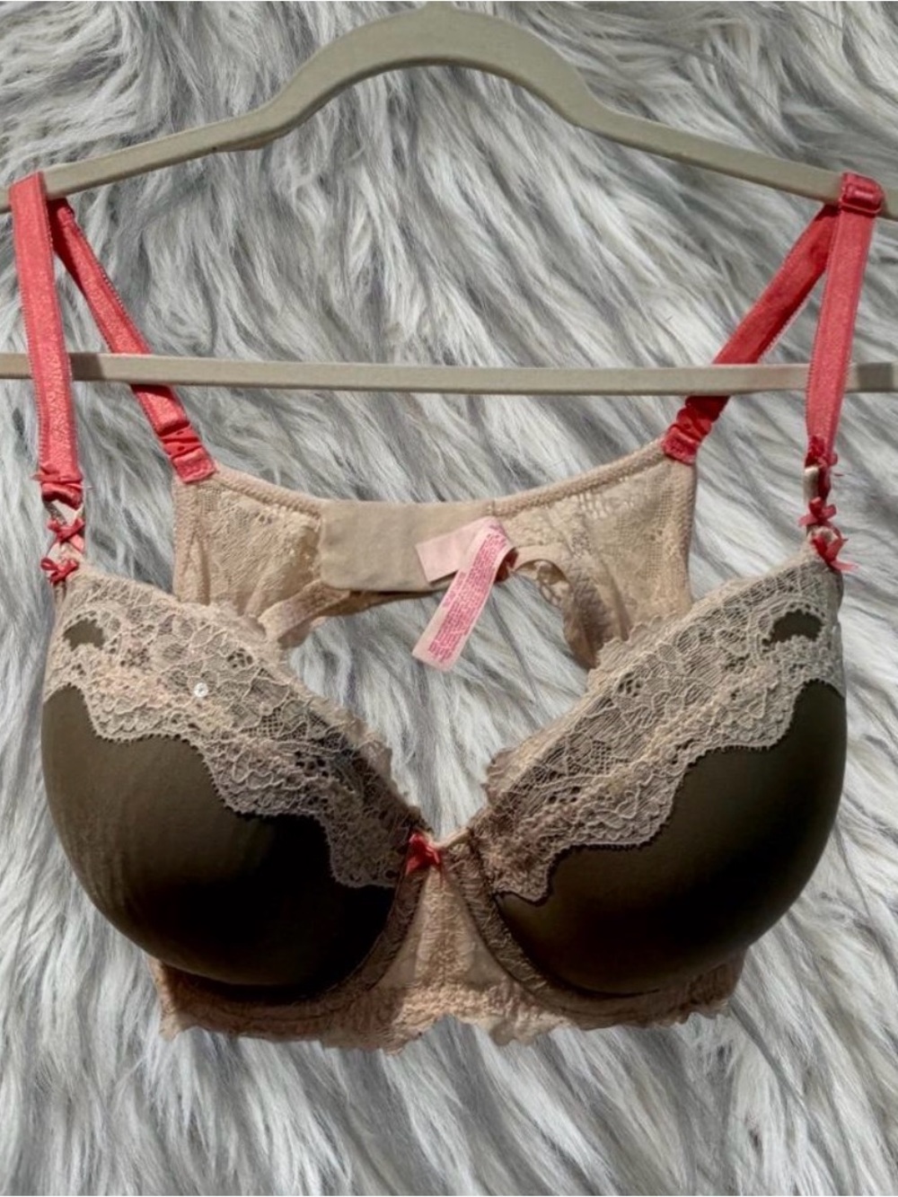Victoria’s Secret Dream Angels 36D Lace Lined Demi Bra Y2K
